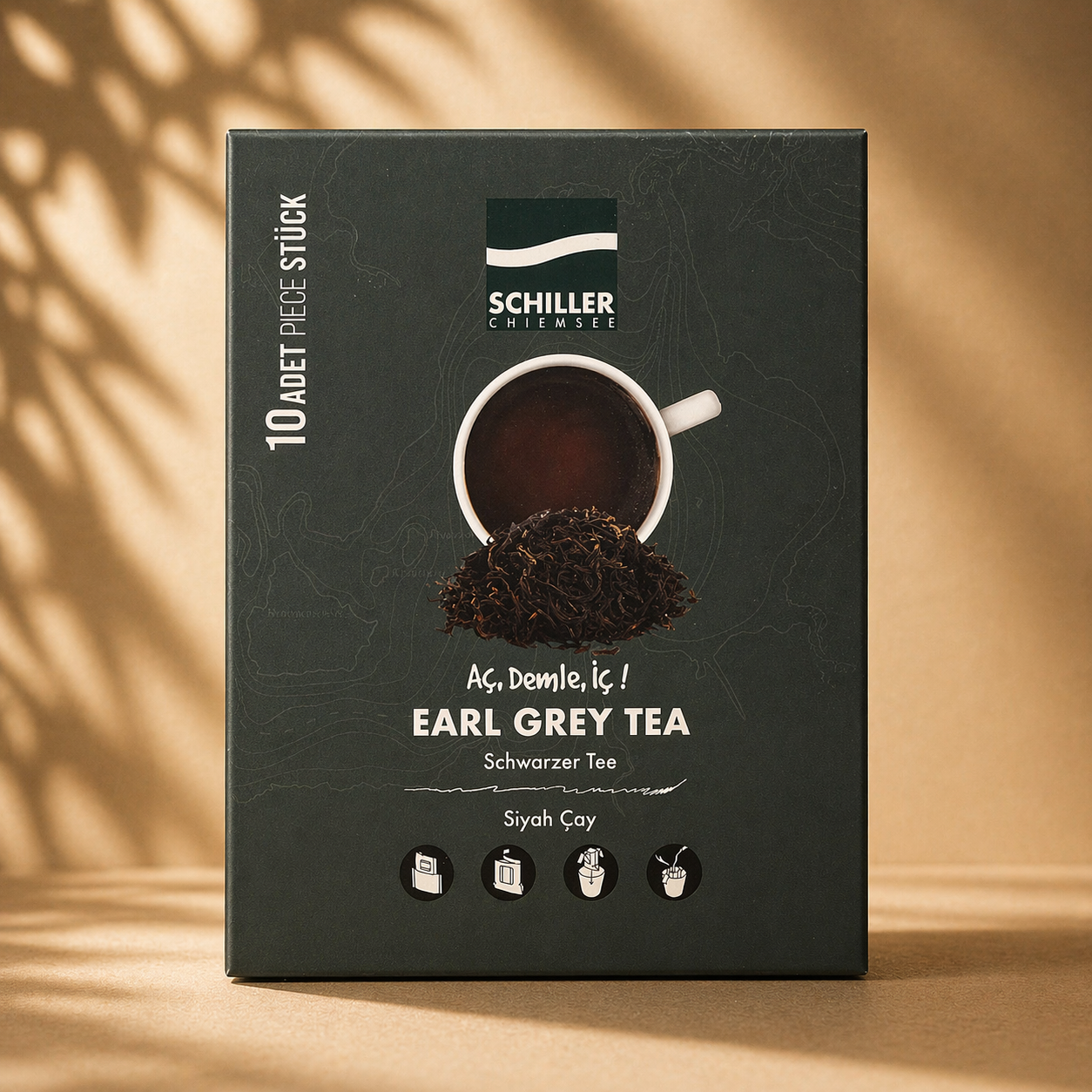 Schiller Earl Grey Tee schwarzer Tee selbst aufbrühend 