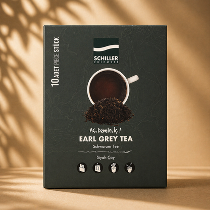 Schiller Earl Grey Tee schwarzer Tee selbst aufbrühend 