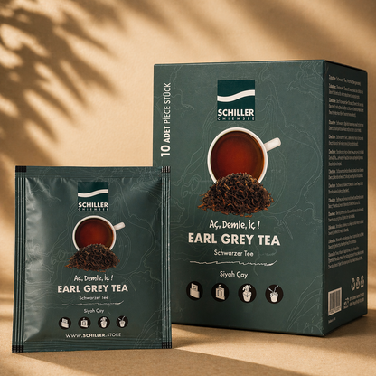 Schiller Earl Grey Tee schwarzer Tee selbst aufbrühend 