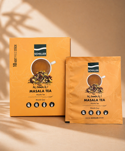Schiller Masala Tee mit Beutel selbst aufbrühend